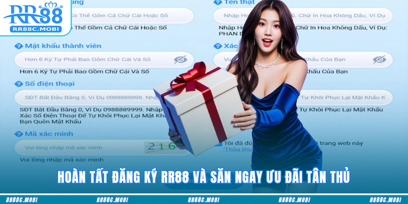 Hoàn tất Đăng ký RR88 và săn ngay ưu đãi tân thủ